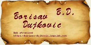 Borisav Dujković vizit kartica
